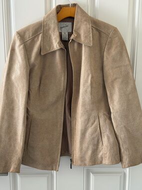 Jacqueline Ferrar Leather print Zip Jacket